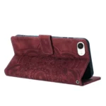 Mandala Embossed Retro Frosted Leather Phone Case, For iPhone 16e, For iPhone 16 Pro Max, For iPhone 16 Pro, For iPhone 16 Plus - Image 4