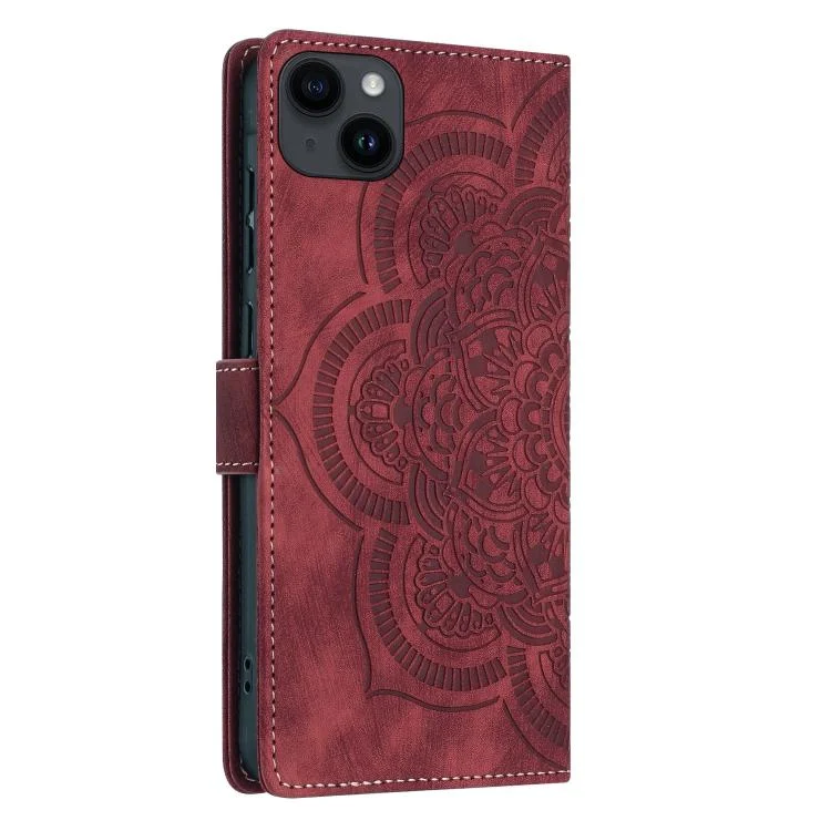 EDA007833019A_2.webp Mandala Embossed Retro Frosted Leather Phone Case, For iPhone 12 mini / 13 mini, For iPhone 12 / 12 Pro, For iPhone 12 Pro Max, For iPhone 11 Pro Max - Image 3
