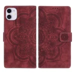Mandala Embossed Retro Frosted Leather Phone Case, For iPhone 11, For iPhone 11 Pro, For iPhone X / XS, For iPhone XR
