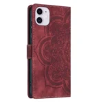 Mandala Embossed Retro Frosted Leather Phone Case, For iPhone 11, For iPhone 11 Pro, For iPhone X / XS, For iPhone XR - Image 3