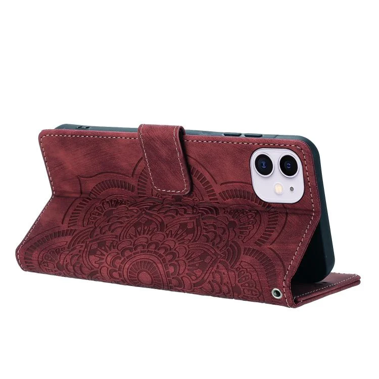 EDA007833021A_3.webp Mandala Embossed Retro Frosted Leather Phone Case, For iPhone 11, For iPhone 11 Pro, For iPhone X / XS, For iPhone XR - Image 4