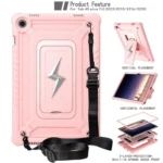 Armor Bolt Shape Holder Silicone Hybrid PC Tablet Case, For Samsung Galaxy Tab A9+, For Samsung Galaxy Tab A9 - Image 2