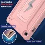 Armor Bolt Shape Holder Silicone Hybrid PC Tablet Case, For Samsung Galaxy Tab A9+, For Samsung Galaxy Tab A9 - Image 6