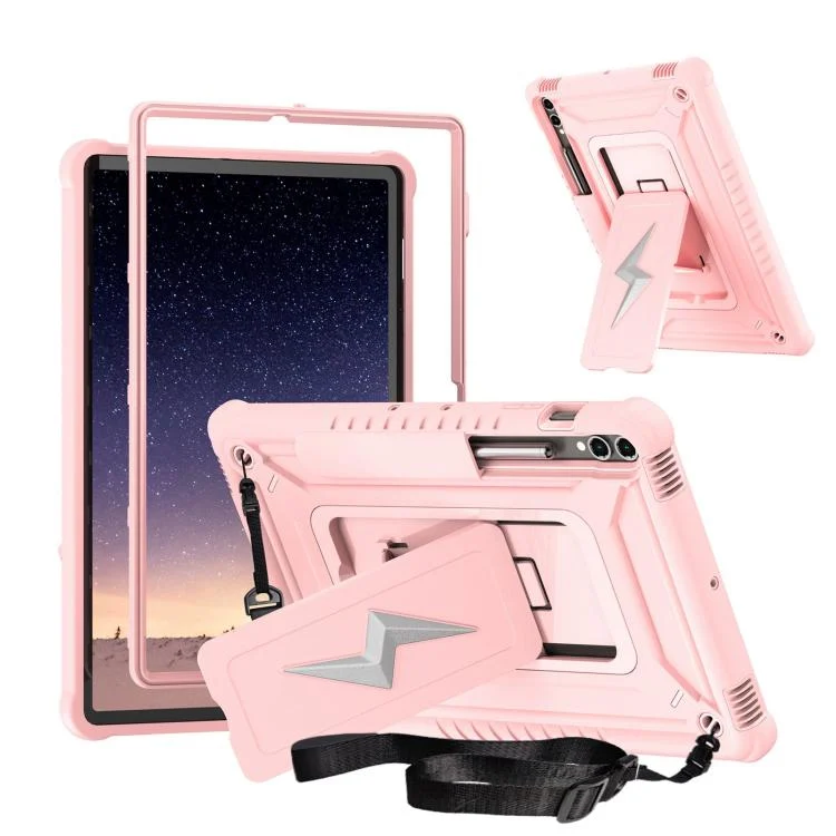Armor Bolt Shape Holder Silicone Hybrid PC Tablet Case, For Samsung Galaxy Tab S10+ / S9+, For Samsung Galaxy Tab S6 Lite 2020 / 2024, For Samsung Galaxy Tab S9 FE / S9 / S8