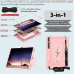 Armor Bolt Shape Holder Silicone Hybrid PC Tablet Case, For Samsung Galaxy Tab S10+ / S9+, For Samsung Galaxy Tab S6 Lite 2020 / 2024, For Samsung Galaxy Tab S9 FE / S9 / S8 - Image 3