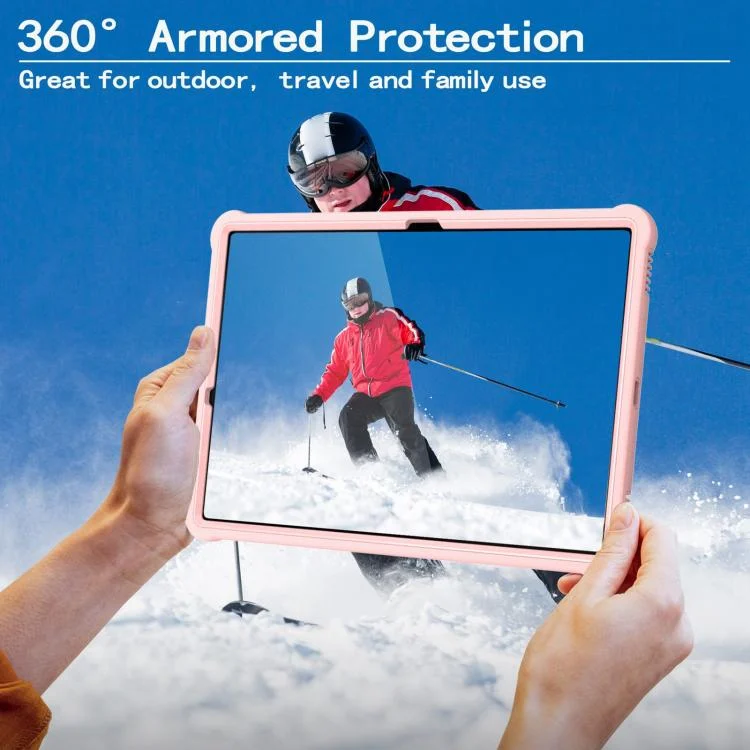 EDA007863605A_4.webp Armor Bolt Shape Holder Silicone Hybrid PC Tablet Case, For Samsung Galaxy Tab S10+ / S9+, For Samsung Galaxy Tab S6 Lite 2020 / 2024, For Samsung Galaxy Tab S9 FE / S9 / S8 - Image 5