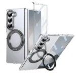 Integrated Ice-feel High-transparency 360-Degree Rotating Stand MagSafe Folding Phone Case, For Samsung Galaxy Z Fold6 5G, For Samsung Galaxy Z Fold5 5G, For Samsung Galaxy Z Flip5 5G