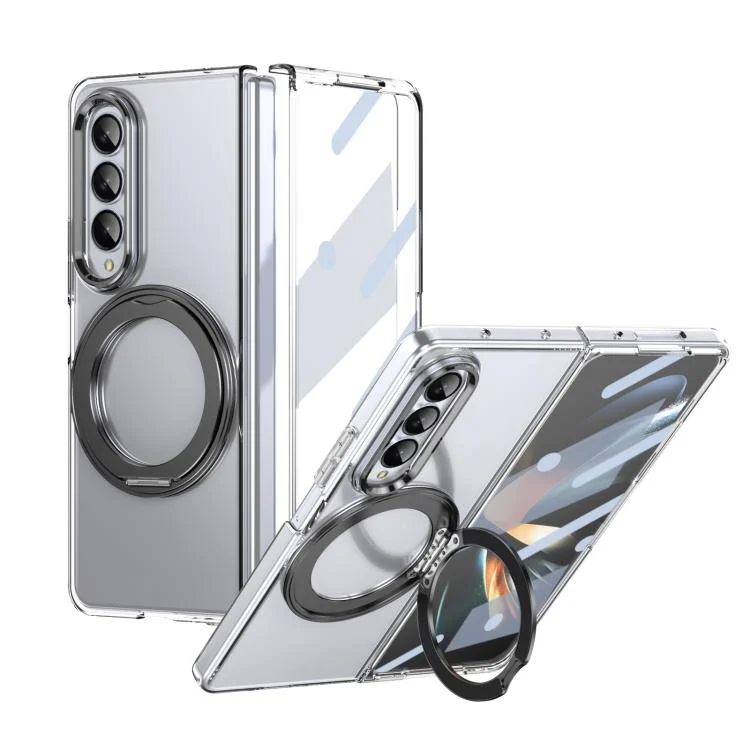 EDA007894907A.webp Integrated Ice-feel High-transparency 360-Degree Rotating Stand MagSafe Folding Phone Case, For Samsung Galaxy Z Fold4 5G, For Samsung Galaxy Z Flip4 5G, For Samsung Galaxy Z Flip3 5G - Image 1