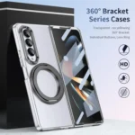 Integrated Ice-feel High-transparency 360-Degree Rotating Stand MagSafe Folding Phone Case, For Samsung Galaxy Z Fold3 5G - Image 2
