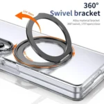 Integrated Ice-feel High-transparency 360-Degree Rotating Stand MagSafe Folding Phone Case, For Samsung Galaxy Z Fold3 5G - Image 3