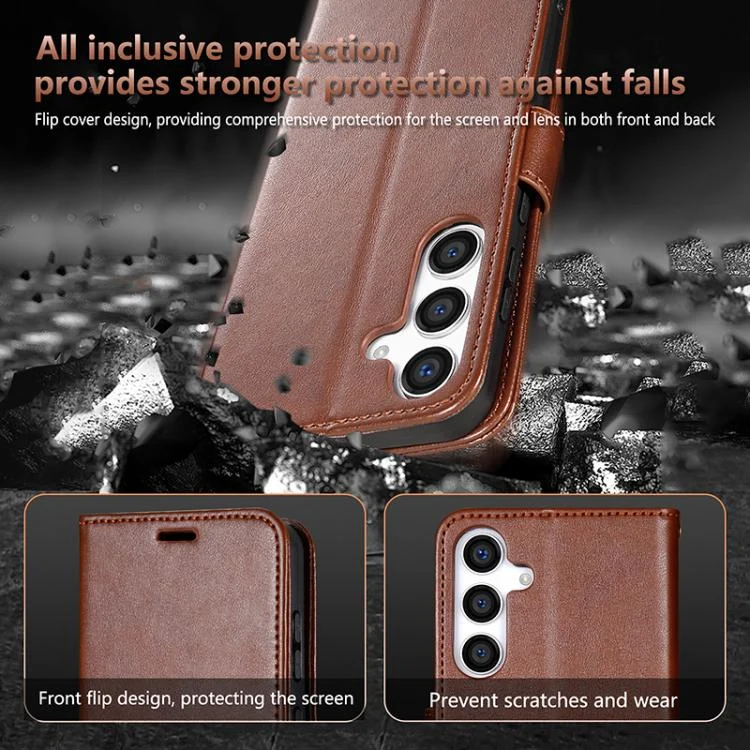 EDA007895807A_6.webp AZNS Sheepskin Texture Flip Leather Phone Case, For Samsung Galaxy S24+ 5G, For Samsung Galaxy S24 5G, For Samsung Galaxy S23 FE 5G, For Samsung Galaxy S23 Ultra 5G, For Samsung Galaxy S23+ 5G... - Image 7