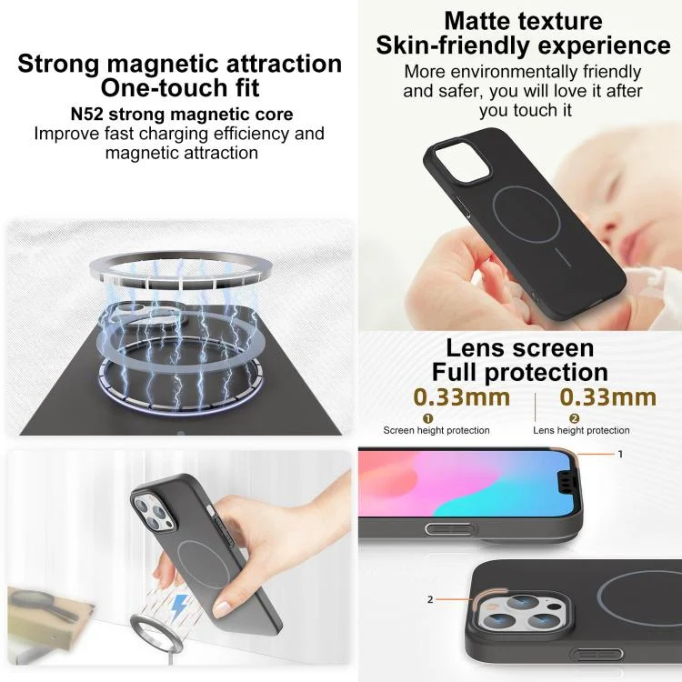EDA0079120_B3.webp Thin Circle PC Injection MagSafe Phone Case, For iPhone 12 Pro, For iPhone 11 Pro Max - Image 4