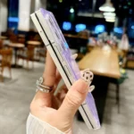 Magnetic Axis Pearlescent Shell Texture Phone Case, For Samsung Galaxy Z Fold5 5G, For Samsung Galaxy Z Fold4 5G - Image 3