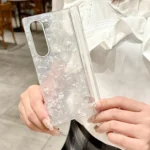 Magnetic Axis Pearlescent Shell Texture Phone Case, For Samsung Galaxy Z Fold5 5G, For Samsung Galaxy Z Fold4 5G - Image 5