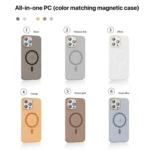 Translucent Frosted Skin PC MagSafe Phone Case, For iPhone 16e, For iPhone 16 Pro Max, For iPhone 16 Pro - Image 2