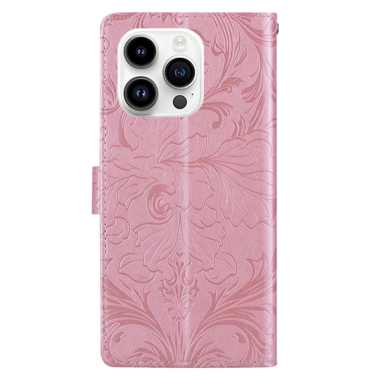 EDA007970005A_2.webp Embossed Floral Pattern Leather Phone Case, For iPhone 15 Pro Max, For iPhone 15 Pro - Image 3