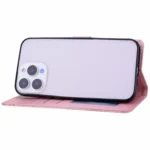 Embossed Floral Pattern Leather Phone Case, For iPhone 15 Pro Max, For iPhone 15 Pro - Image 5