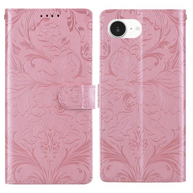 Embossed Floral Pattern Leather Phone Case, For iPhone 16e, For iPhone 16 Pro Max, For iPhone 16 Pro, For iPhone 16 Plus, For iPhone 16