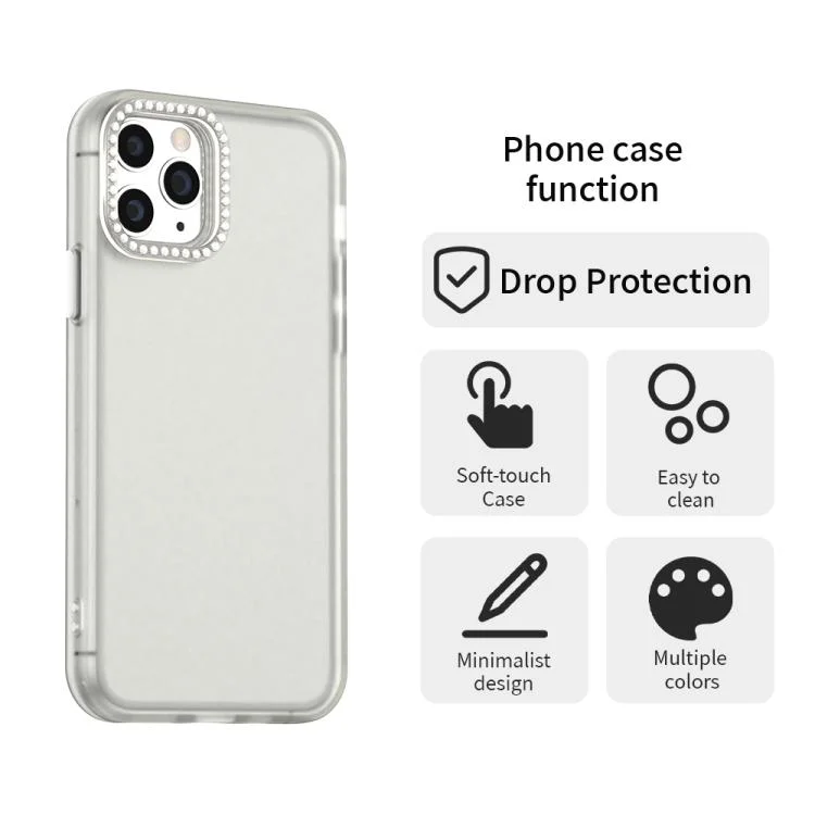 EDA007973107A_4.webp Candy Diamond Frosted PC Hybrid TPU Phone Case, For iPhone 11 Pro - Image 5