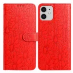 Daisy Embossed Leather Phone Case, For iPhone 11, For iPhone 11 Pro