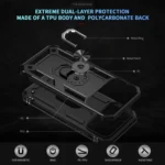Shockproof TPU Hybrid PC Phone Case with Holder, For iPhone 17 Pro Max, For iPhone 17 Pro - Image 2