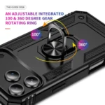 Shockproof TPU Hybrid PC Phone Case with Holder, For iPhone 17 Pro Max, For iPhone 17 Pro - Image 3