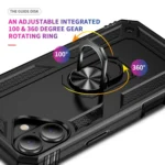 Shockproof TPU Hybrid PC Phone Case with Holder, For iPhone 17, For iPhone 17 Air - Image 3