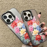 Flower Series Color Silver TPU Hybrid PC Phone Case, For iPhone 8 Plus / 7 Plus - Image 4
