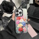 Flower Series Color Silver TPU Hybrid PC Phone Case, For iPhone 8 Plus / 7 Plus - Image 5