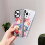 Flower Series Color Silver TPU Hybrid PC Phone Case, For iPhone 8 Plus / 7 Plus - Image 6
