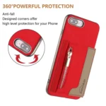 Zipper Horizontal Magnetic Card Bag RFID MagSafe Phone Case, For iPhone 8 Plus / 7 Plus, For iPhone 8 / 7 / 6 - Image 4