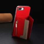 Zipper Horizontal Magnetic Card Bag RFID MagSafe Phone Case, For iPhone 8 Plus / 7 Plus, For iPhone 8 / 7 / 6 - Image 6