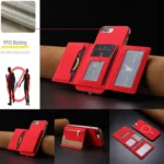 Zipper Horizontal Magnetic Card Bag RFID MagSafe Phone Case, For iPhone 8 Plus / 7 Plus, For iPhone 8 / 7 / 6 - Image 7