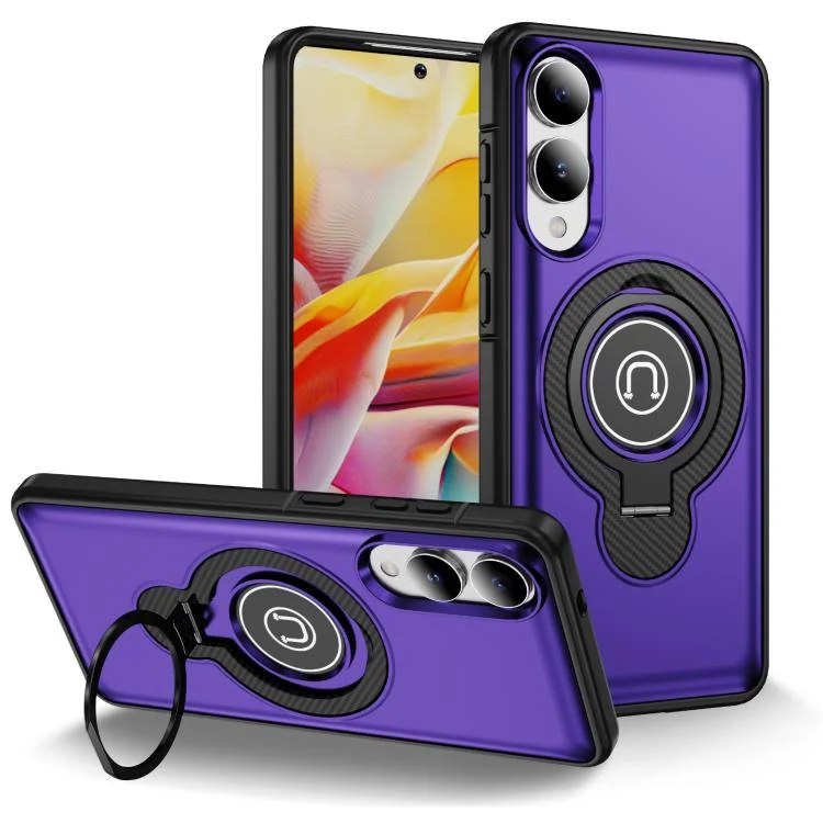 TPU Hybrid PC Magnetic Holder Phone Case, For Samsung Galaxy S25 Edge 5G