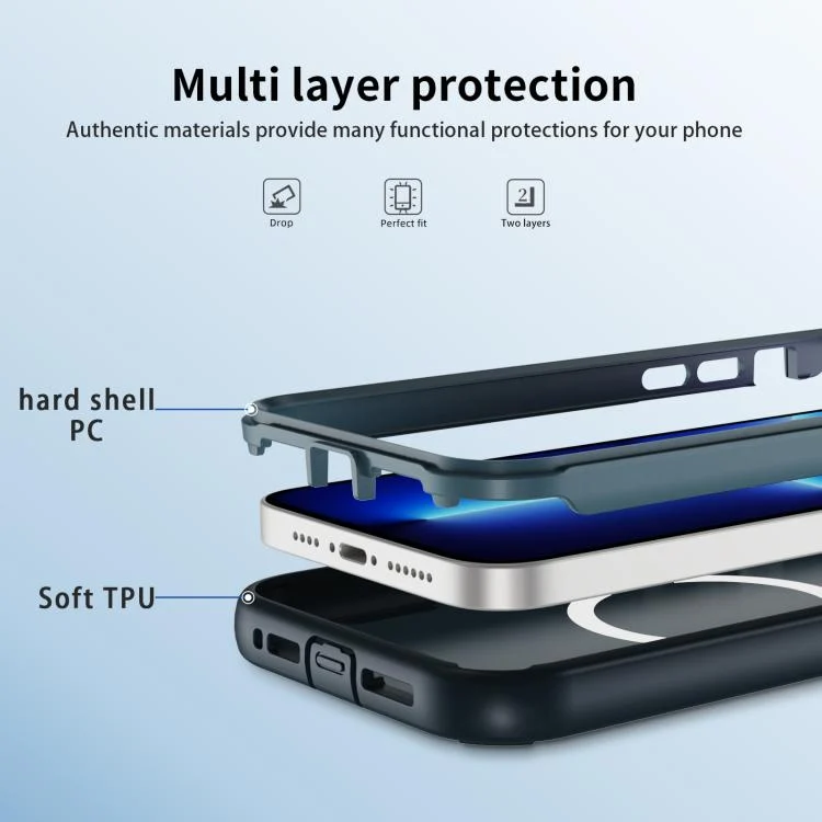 EDA008026113A_5.webp Defend 3 in 1 Rugged MagSafe Magnetic Holder Phone Case, For iPhone 13 Pro Max, For iPhone 13 Pro, For iPhone 13 - Image 6