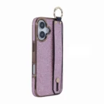Electroplating Loose Powder Wristband Holder Phone Case, For iPhone 16 Plus, For iPhone 16