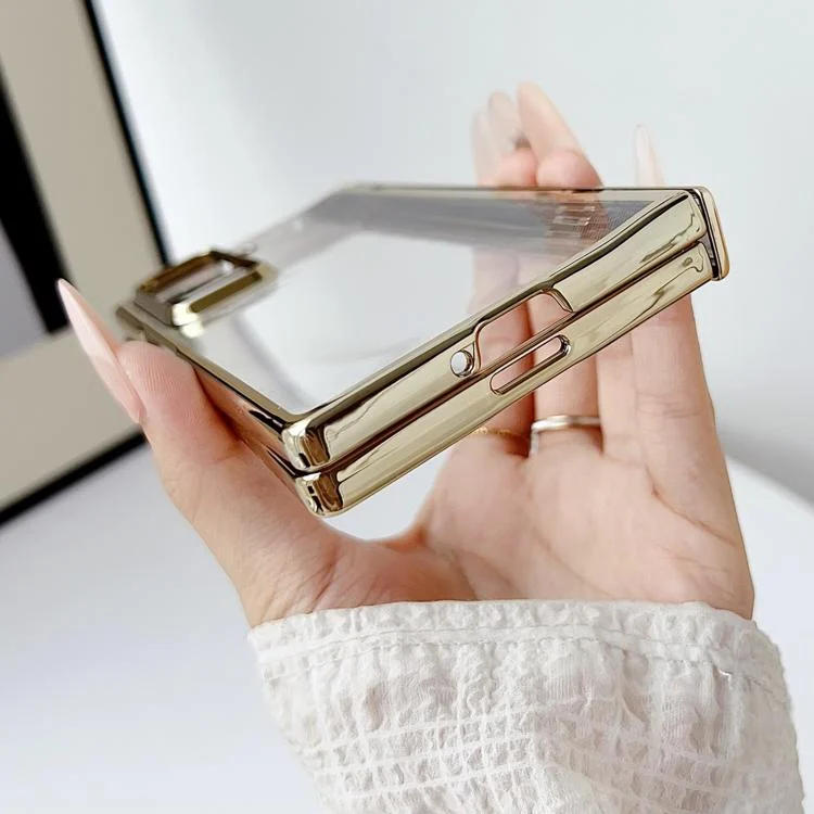 EDA008032701A_3.webp Plating Spring Axis Skin Feel Phone Case, For Samsung Galaxy Z Fold Special - Image 4