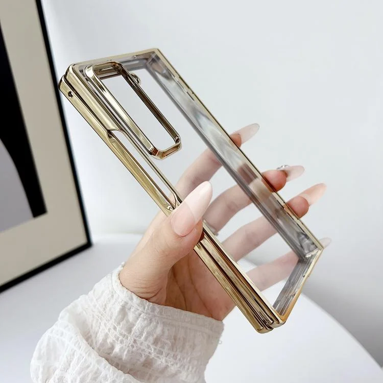 EDA008032701A_7.webp Plating Spring Axis Skin Feel Phone Case, For Samsung Galaxy Z Fold Special - Image 8