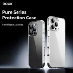 ROCK Pure Series Clear PC Hybrid TPU Phone Case, For iPhone 16 Pro Max, For iPhone 16 Pro, For iPhone 16 Plus, For iPhone 16 - Image 2