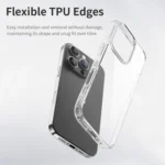ROCK Pure Series Clear PC Hybrid TPU Phone Case, For iPhone 16 Pro Max, For iPhone 16 Pro, For iPhone 16 Plus, For iPhone 16 - Image 8