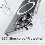 ROCK JingDun Series Clear MagSafe PC Hybrid TPU Phone Case, For iPhone 16 Pro Max, For iPhone 16 Pro, For iPhone 16 Plus, For iPhone 16 - Image 9