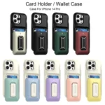 Sliding Card Holder Integrated Phone Case with Kickstand, For iPhone 14 Pro, For iPhone 14 Pro Max - Image 2