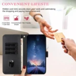 Metal Bow Leather Phone Case with Hand Strap, For iPhone 15 Pro Max, For iPhone 15 Pro, For iPhone 15 Plus / 14 Plus - Image 6