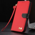 Metal Bow Leather Phone Case with Hand Strap, For iPhone 11 Pro Max, For iPhone 11, For iPhone 11 Pro - Image 8