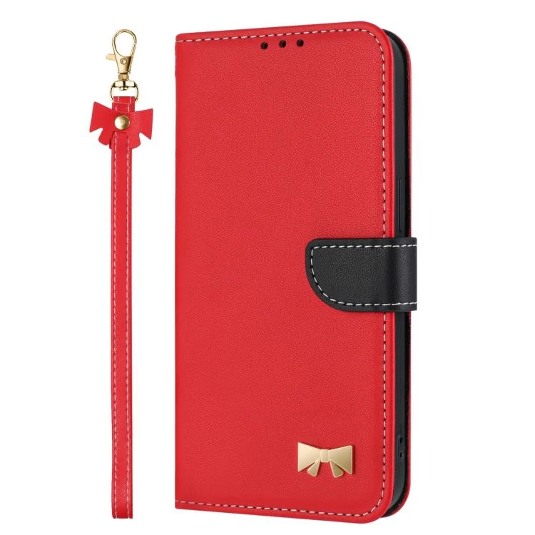 EDA008085724A_1.webp Metal Bow Leather Phone Case with Hand Strap, For iPhone 7 Plus / 8 Plus - Image 2