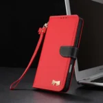 Metal Bow Leather Phone Case with Hand Strap, For iPhone 17 Air, For iPhone 16e, For iPhone 16 Pro Max - Image 8
