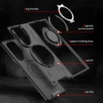 Rotating Ring Holder Magnetic MagSafe Phone Case, For Samsung Galaxy Z Fold7 5G, For Samsung Galaxy Z Flip7 5G - Image 8