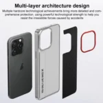 Camera Design Diamond Texture Leather PC Phone Case, For iPhone 16 Pro Max, For iPhone 16 Pro, For iPhone 16, For iPhone 15 Pro Max, For iPhone 15 Pro - Image 4