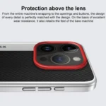 Camera Design Diamond Texture Leather PC Phone Case, For iPhone 16 Pro Max, For iPhone 16 Pro, For iPhone 16, For iPhone 15 Pro Max, For iPhone 15 Pro - Image 5