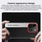 Camera Design Diamond Texture Leather PC Phone Case, For iPhone 16 Pro Max, For iPhone 16 Pro, For iPhone 16, For iPhone 15 Pro Max, For iPhone 15 Pro - Image 6